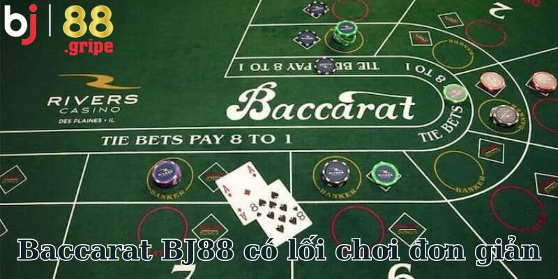 Baccarat BJ88 có lối chơi đơn giản